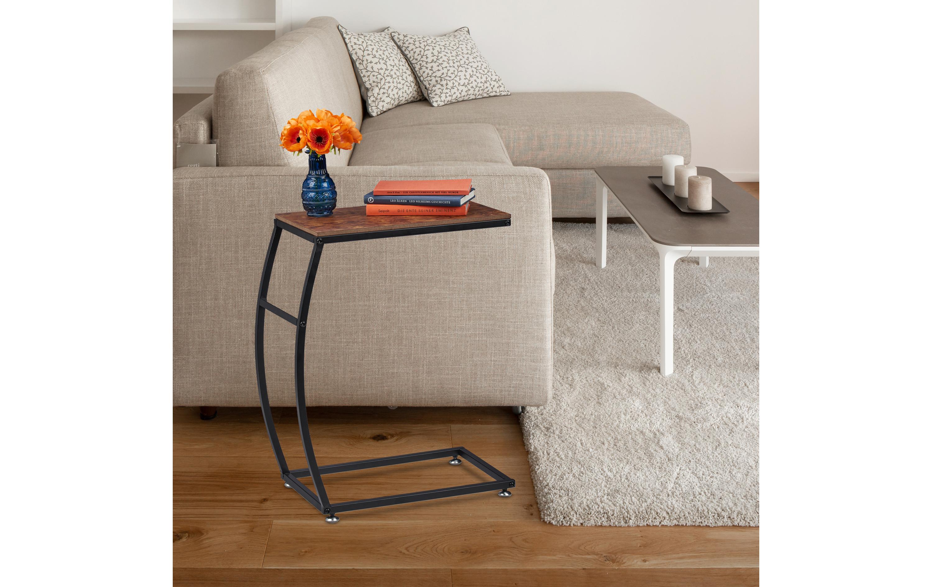 Beistelltisch Industrial 47.5 cm x 58.5 cm, Braun/SchwarzSofatisch