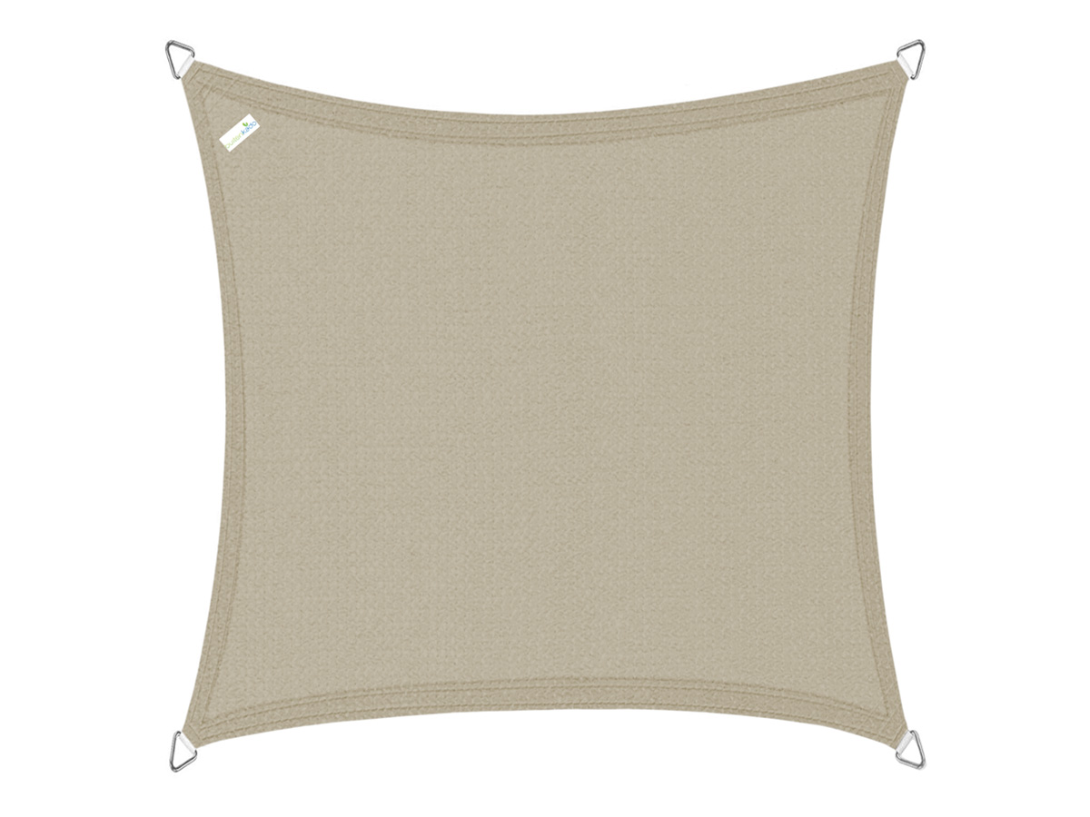 Buitenkado 2.5x2.5 taupe hpde waterdoorlatend schaduwdoekset