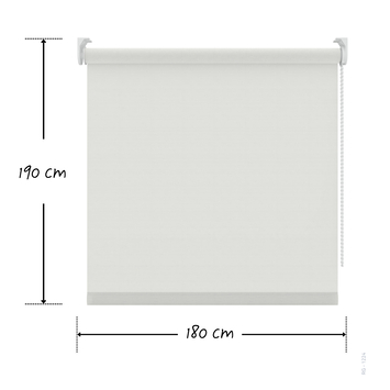 KARWEI rolgordijn lichtdoorlatend ribbel wit (kleurnr. 1224) 180x190 cm (bxh)