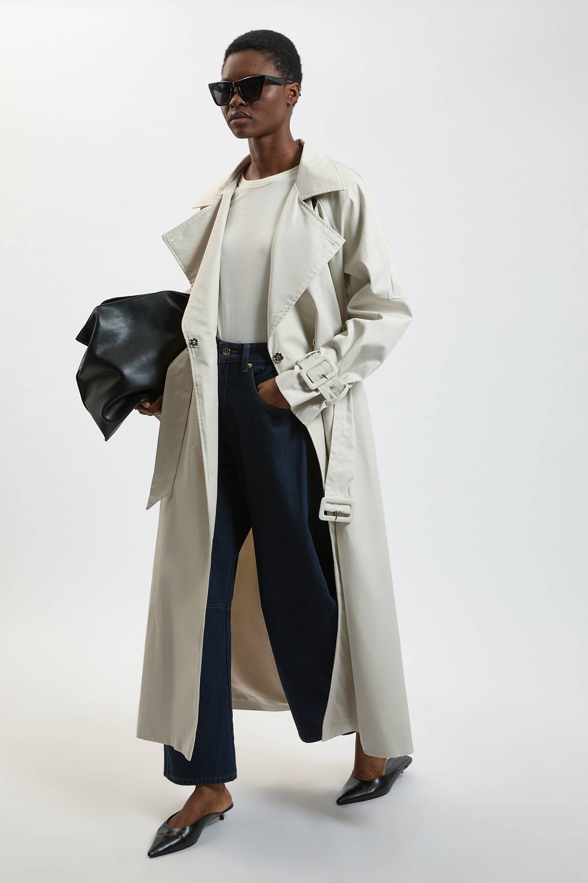 KarenMillen Trench-coat À Col Entonnoir