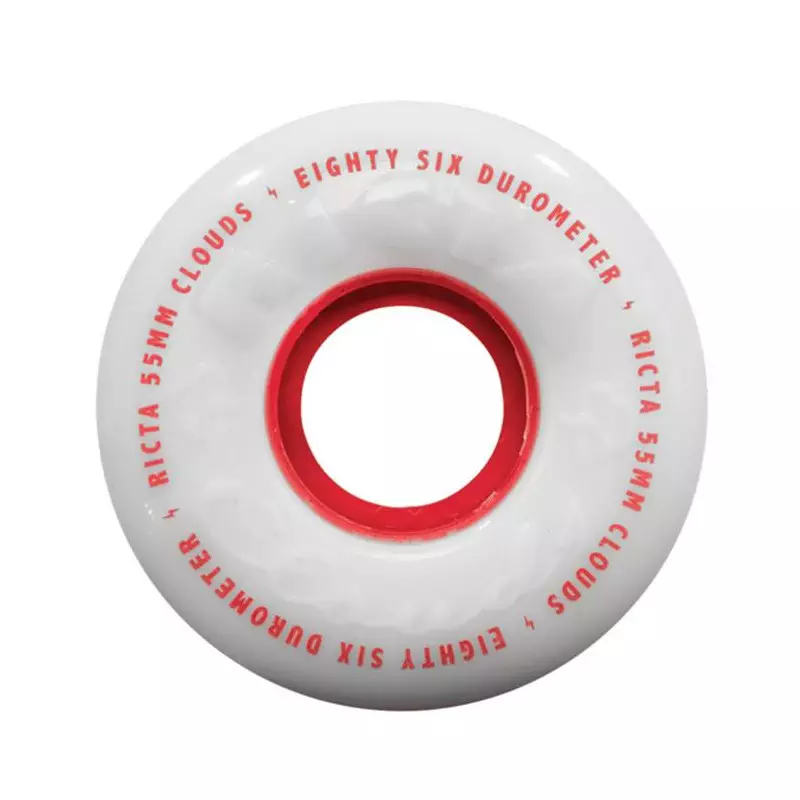 Roues skate RICTA (x4) Clouds Rouge 86A 55mm