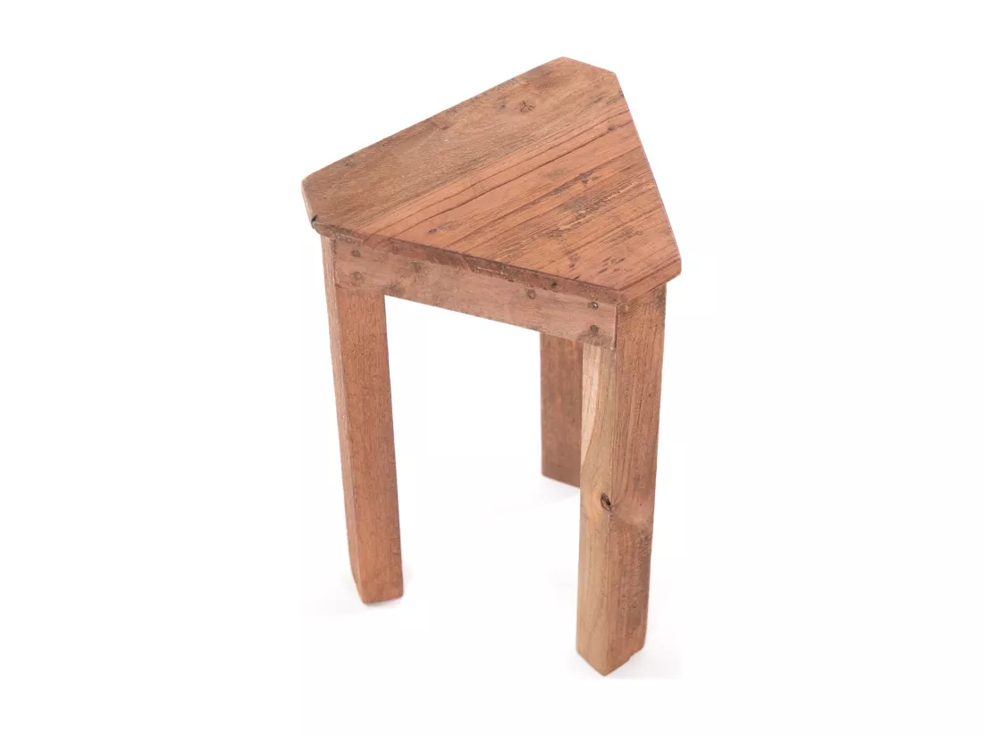 TABLE D'APPOINT D'ANGLE Milo Bois de mahogany, triangulaire couleurs naturelles