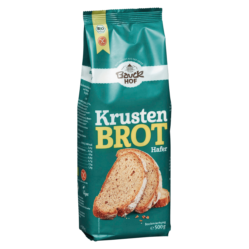 BAUCKHOF Krustenbrot Hafer<br>500 g, Beutel, glutenfrei