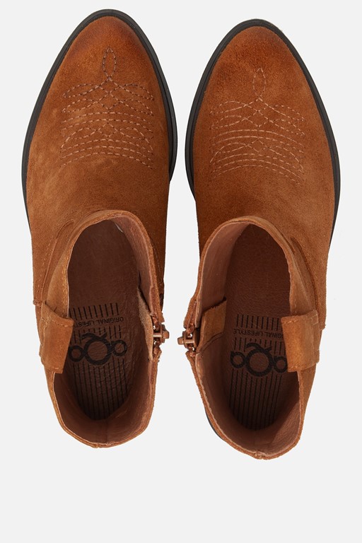 Aqa Cowboylaarzen cognac Suede