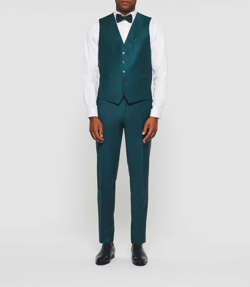 Gilet de costume vert 