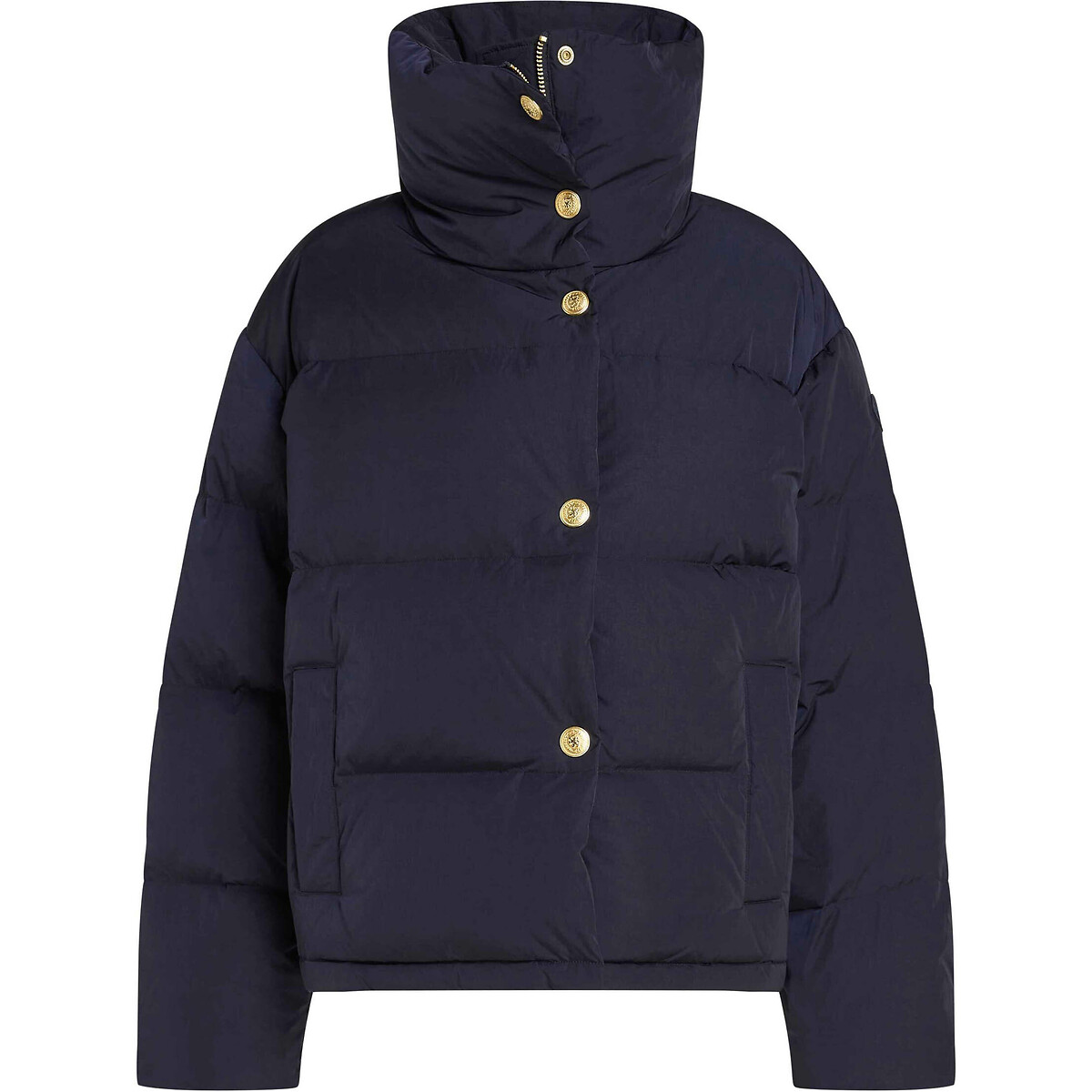 TOMMY HILFIGER<br>Jaqueta de manga comprida com gola alta e enchimento de plumas