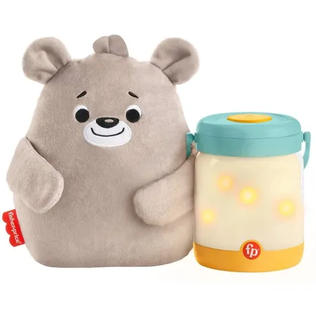 Fisher-Price Bärchenbaby-Kuscheltier, Nachtlicht, Sternen-Projektion