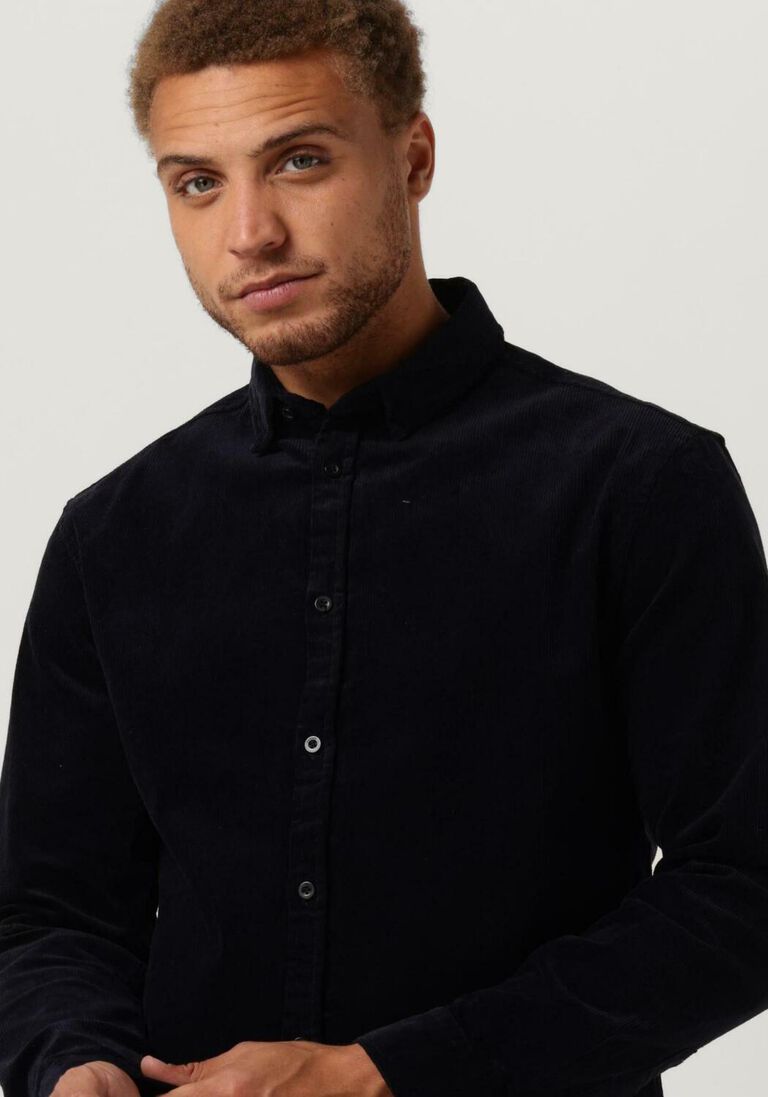 ANERKJENDT donkerblauwe anerkjendt overshirt akleif corduroy shirt