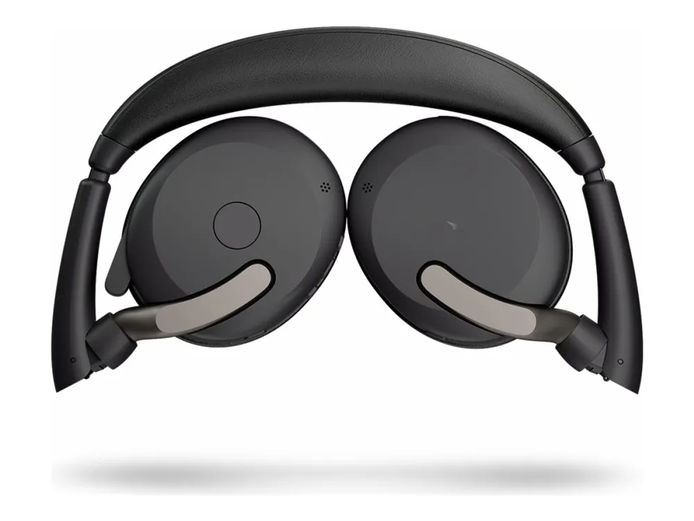 Jabra Evolve2 65 Flex UC Stereo - Headset - på øret - Bluetooth - trådløs - aktiv støjfjerning - USB-A - sort - Optimeret til UC