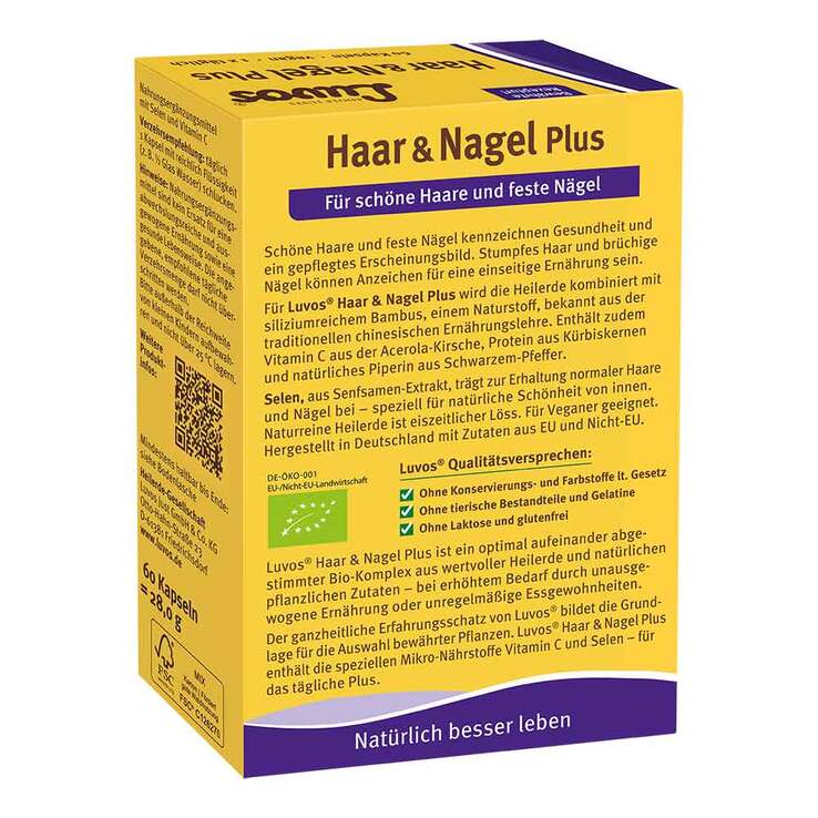 Luvos Heilerde Bio Haar & Nagel Plus Kapseln, 60 St