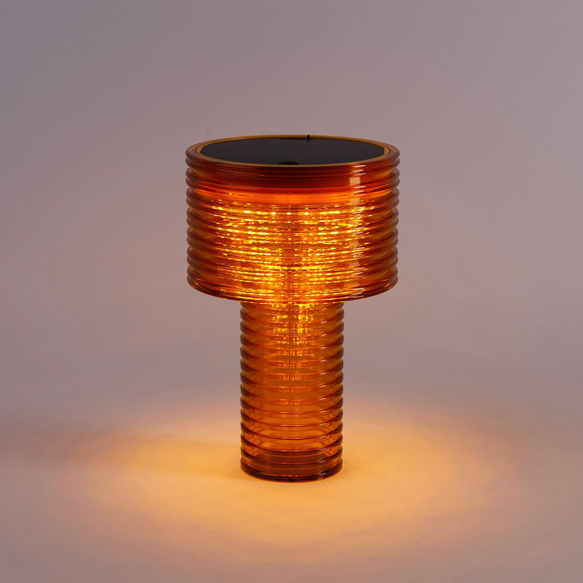 Tafellamp oranje kunststof incl. LED solar oplaadbaar IP44 - Ambar