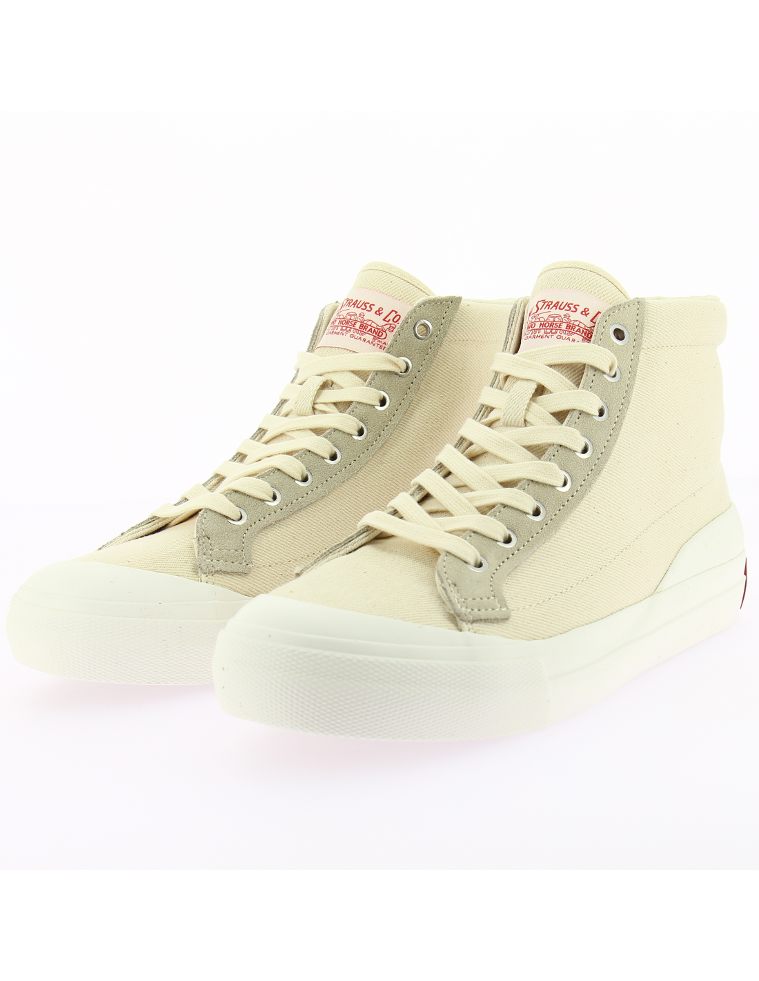levi's baskets de ville montante homme ls1 high beige/blanc
