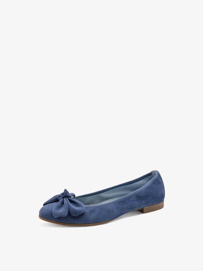 Leren Ballerina - blauw