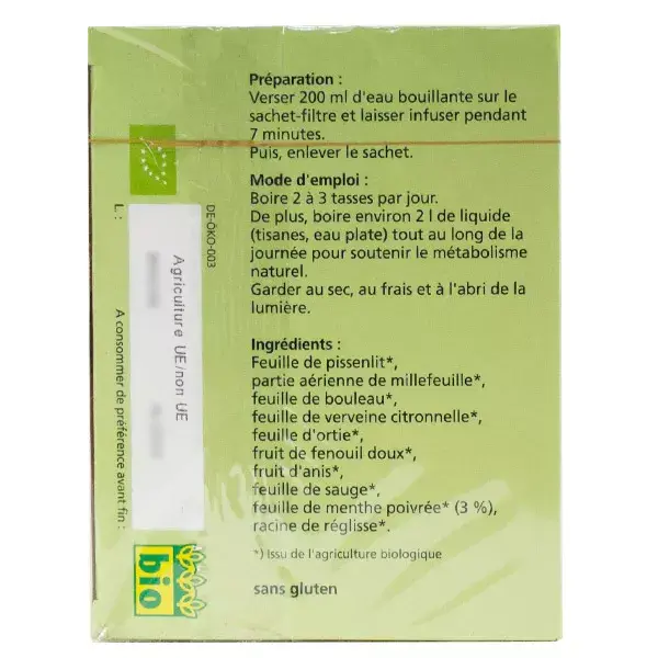 Chá de ervas detox Salus, 40 sachês