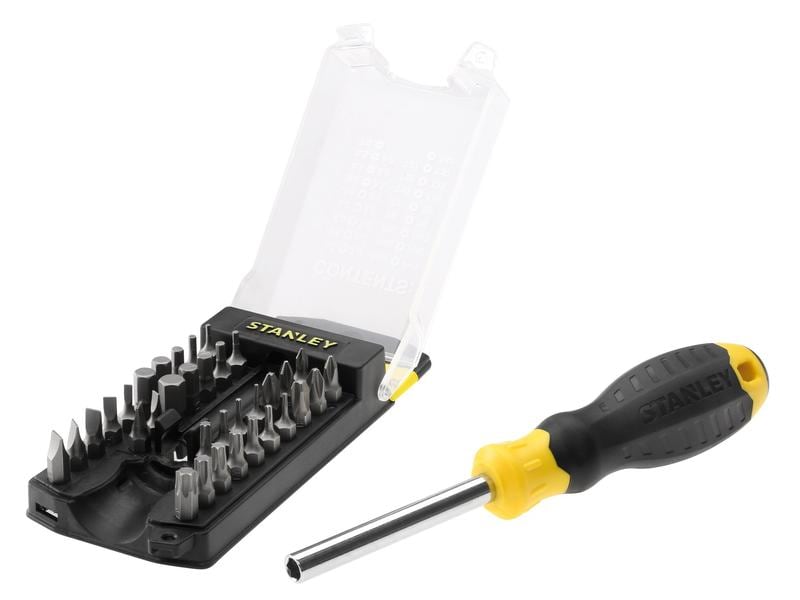 Stanley Fatmax Bit-Set 34-teilig Hochwertiges 34-teiliges Multibit Set mit Schraubendreher