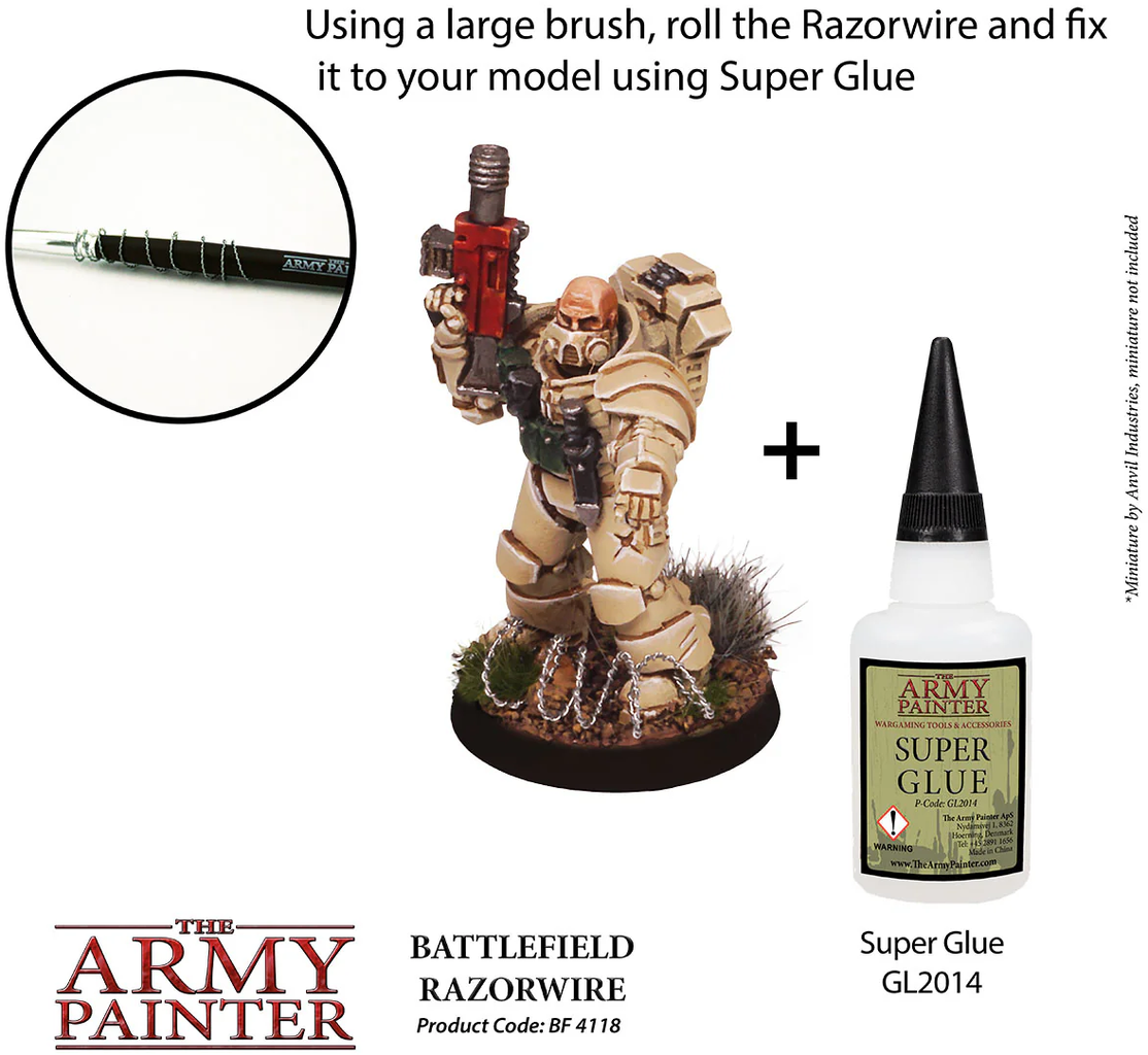 The Army Painter  Battlefield Basing: Battlefield Razorwire    Realistisch aussehender Stacheldraht