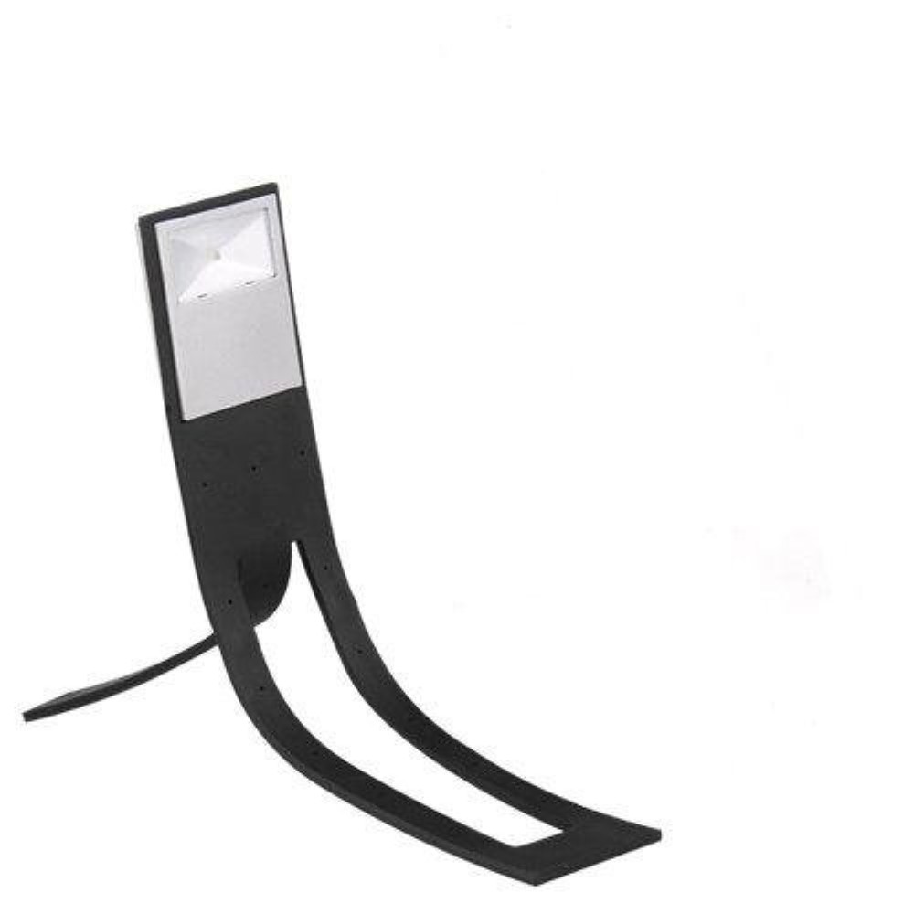 (21cm) LED Clip On Lese Lampe Klappbares Buch Nachtlicht (inkl. CR2032 Batterie) - Schwarz