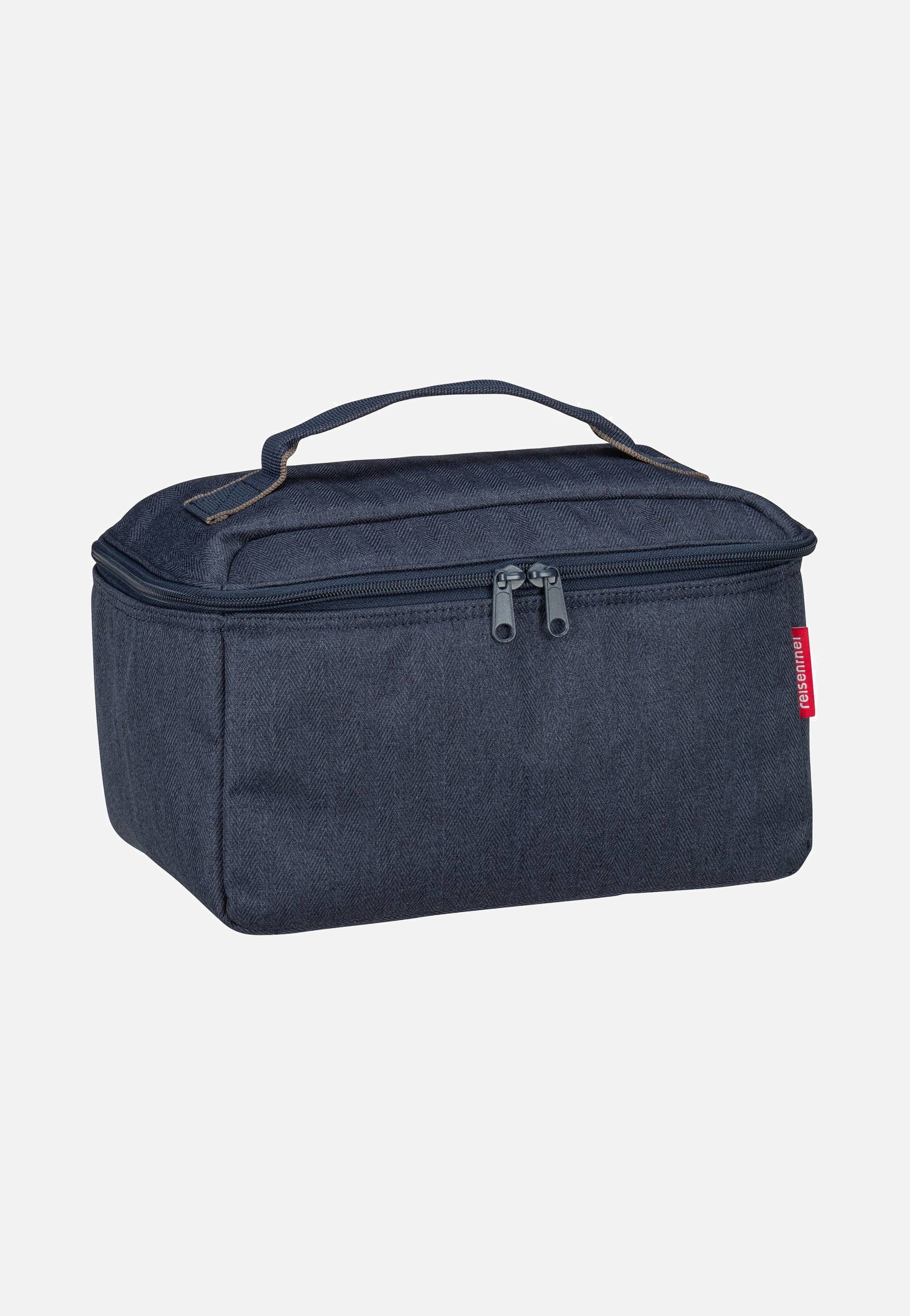 beautycase Herringbone Dark Blue - Kosmetikkoffer