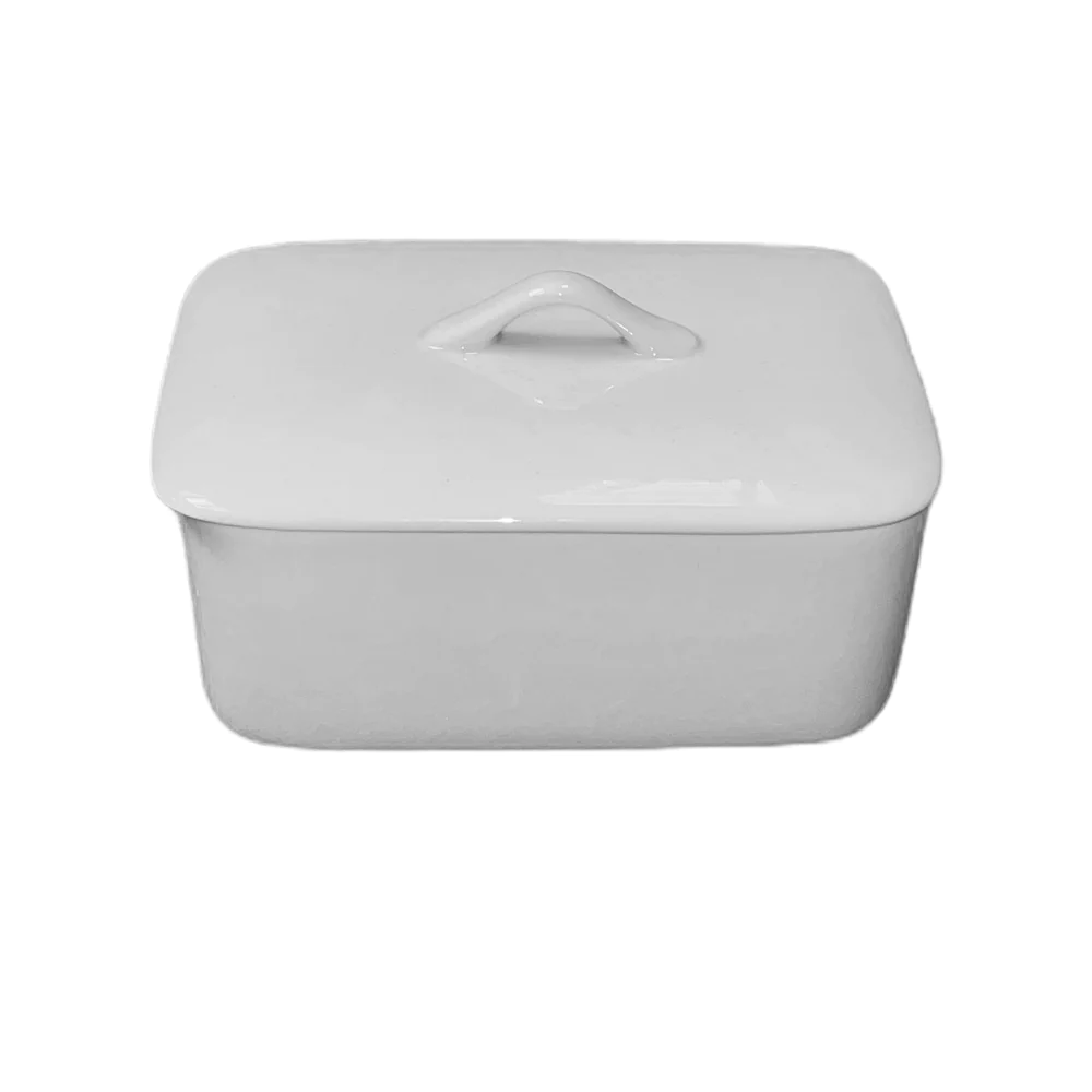 Beurrier rectangle 12,5x8,3 cm Porcelaine Girard