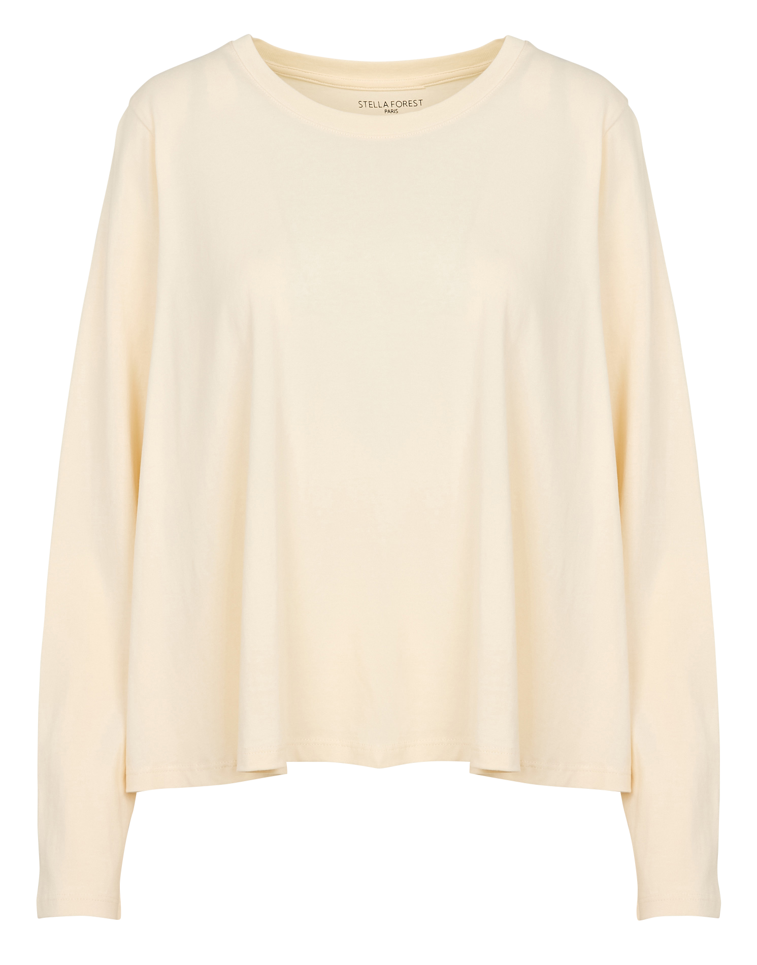 CLEM - Tee-shirt ample col rond en coton | Beige