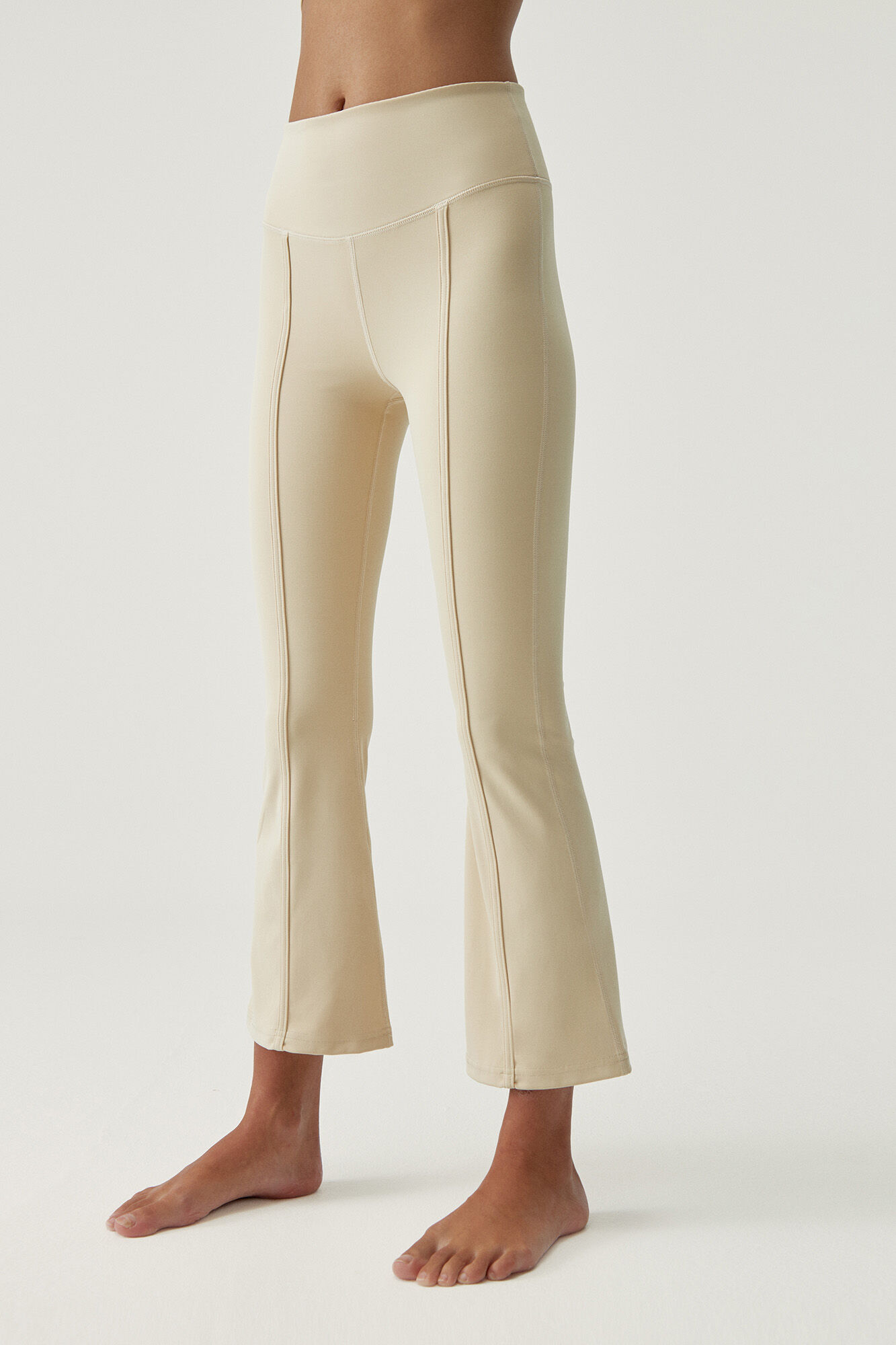 Legging Jin Flare Oat Milk - bege