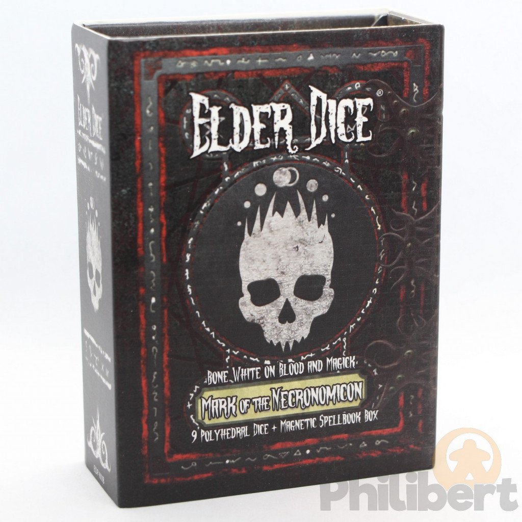 Set de 9 Dés JDR Elder Dice: Mark of the Necronomicon (Bone White on Blood)