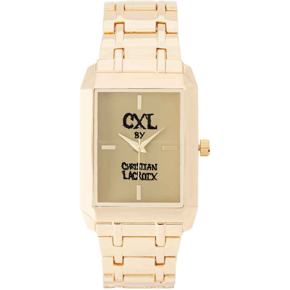 Montre rectangle à quartz - Alliage doré