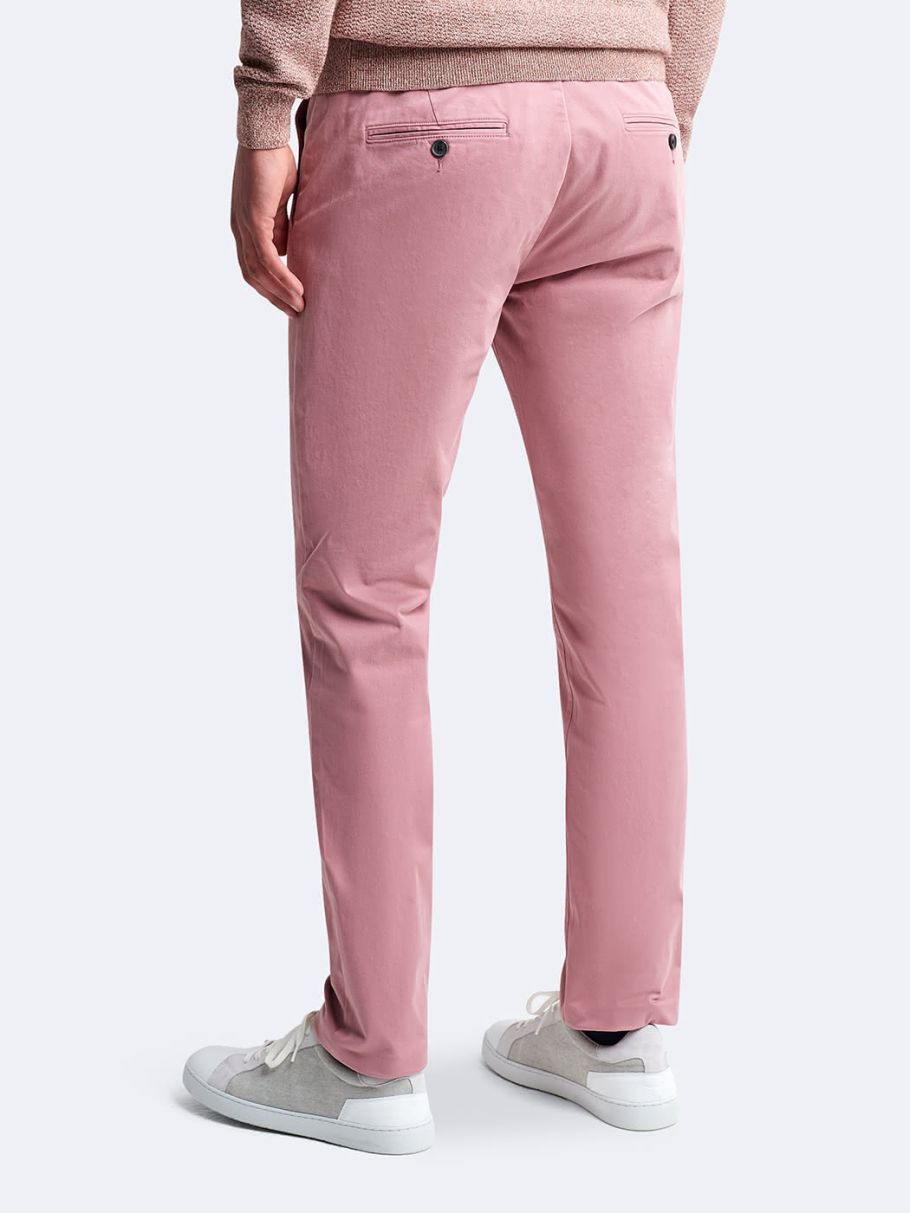 Chino slim en coton élasthane uni