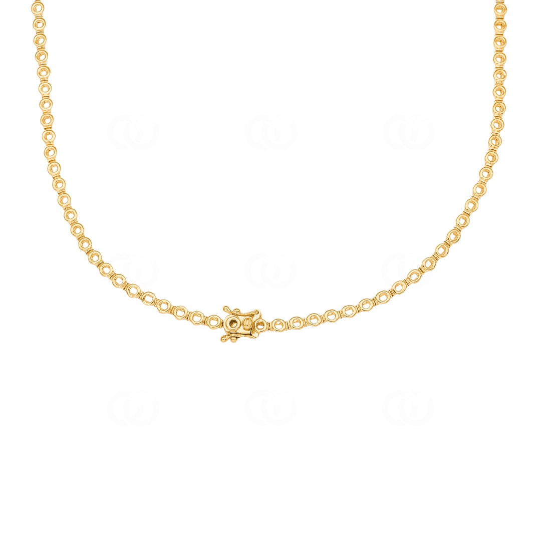 1.50 Karat Halo Diamantencollier 750/18 K Gelbgold