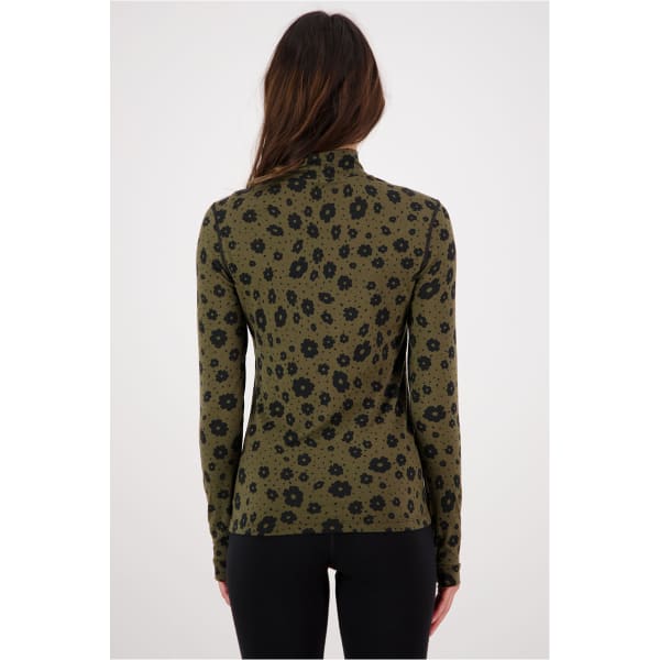 T-shirt thermique MONS ROYALE W CASCADE FLEX 200 MOCK NECK LS AORAKI LILY