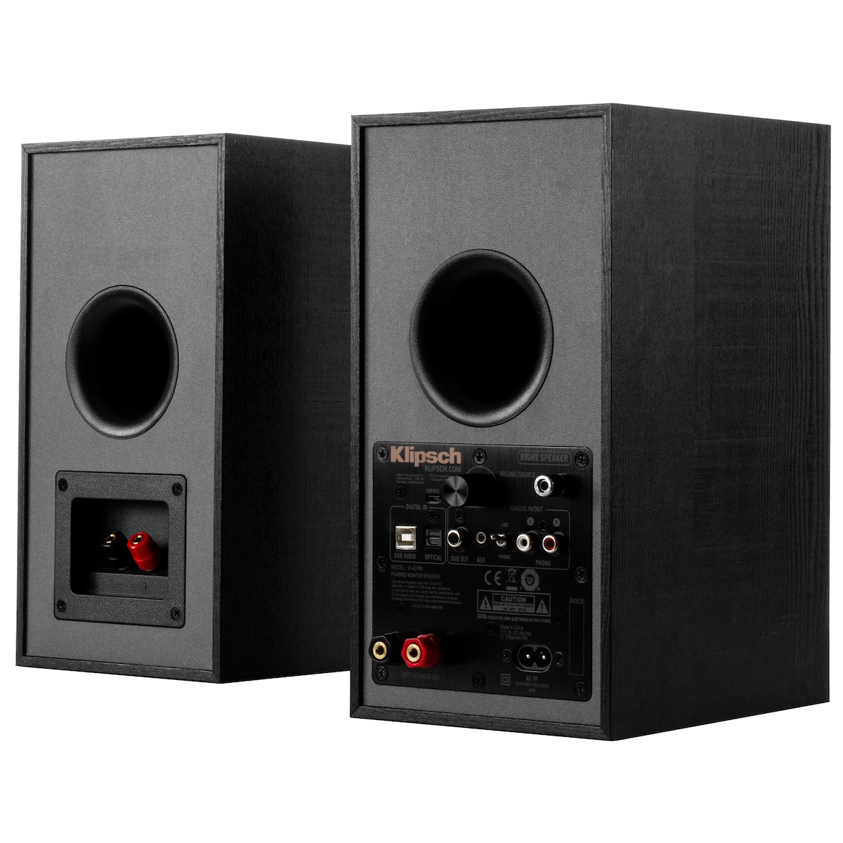 Klipsch R-41PM aktive høyttalere - par (sort)