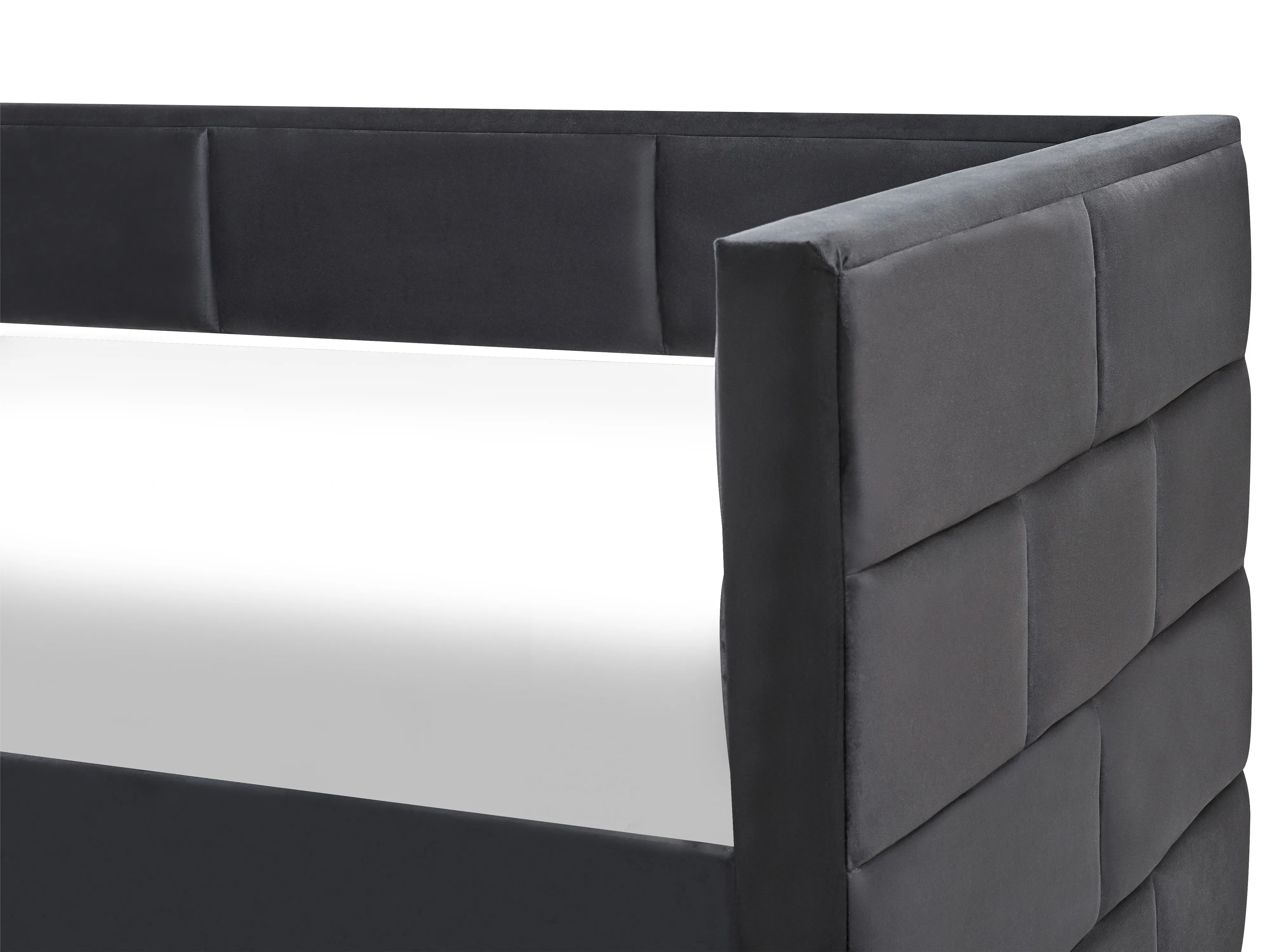 Onderschuifbed Fluweel CHAVONNE 90 x 200 cm Zwart