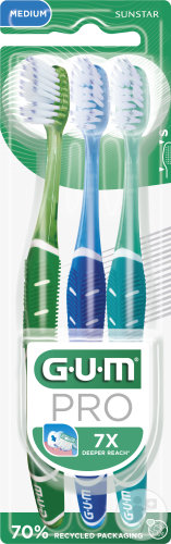 Gum Pro 528 Brosses À Dents 3 Pièces