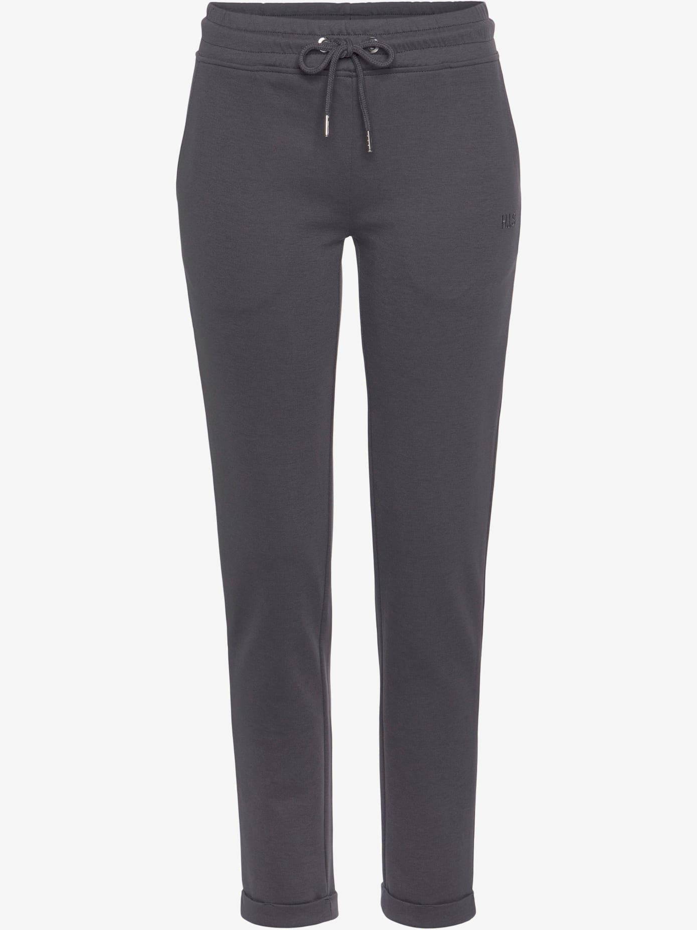 Pantalon basique avec petit logo brodé