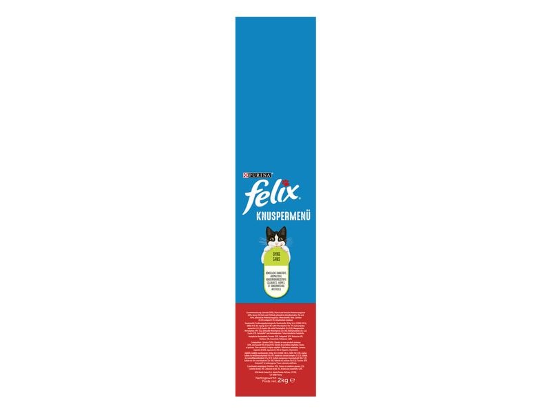 Felix Trockenfutter Knuspermenü Fleisch, 2 kg Alleinfuttermittel für Katzen