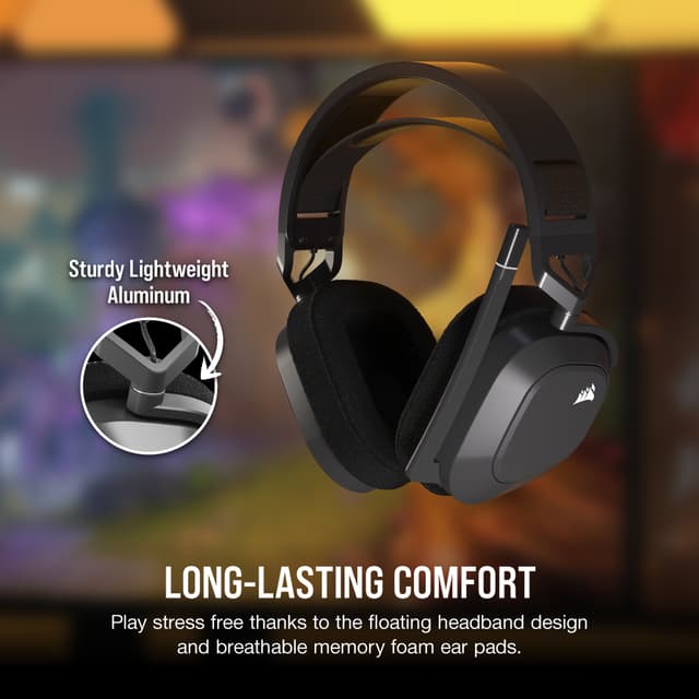 Corsair HS80 Max trådløse gaming-høretelefoner (grå)