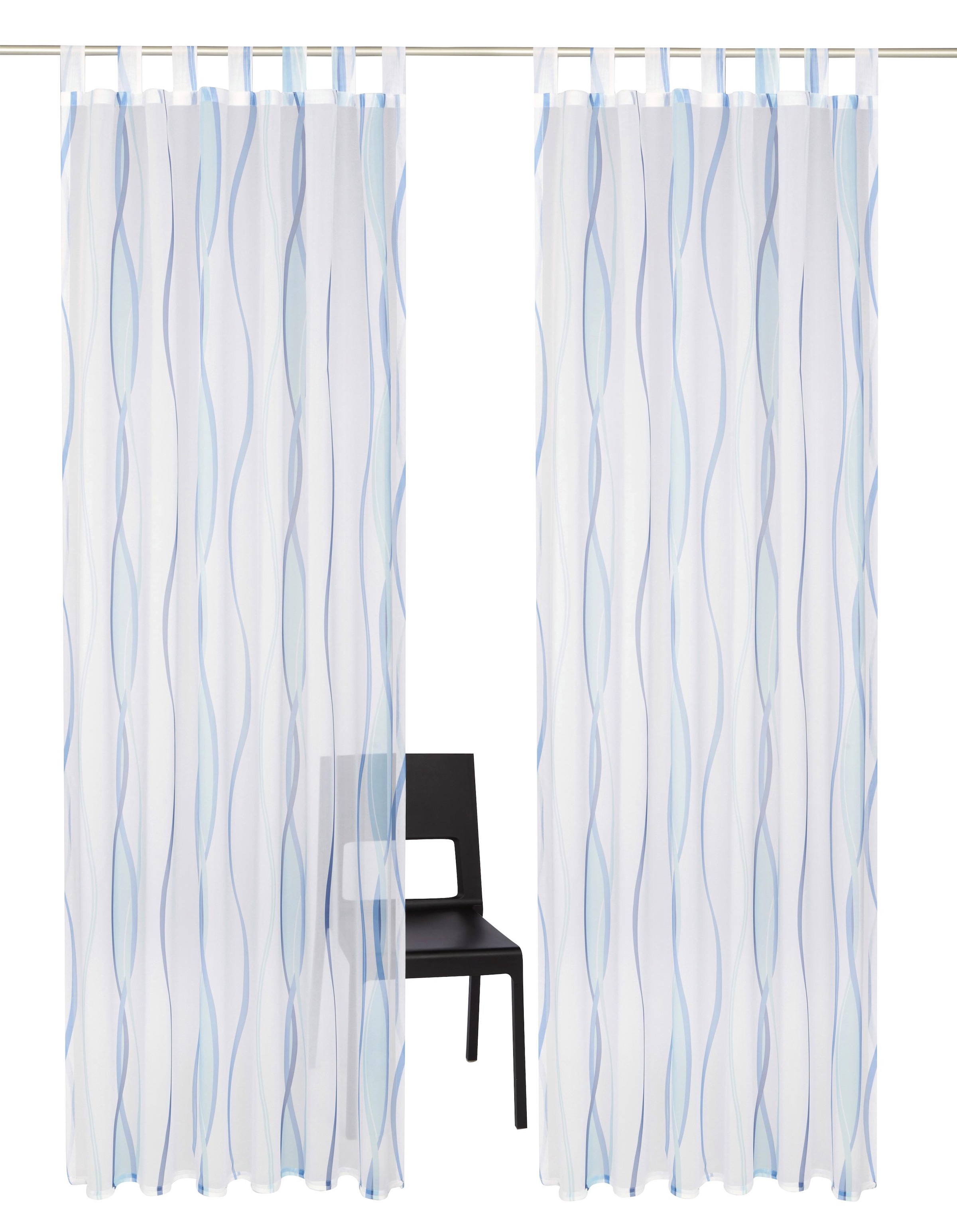 GOODproduct Gardine »DIMONA« Schlaufen 2 Stk. tlg. 2-er Set, Voile, Polyester, Wellen