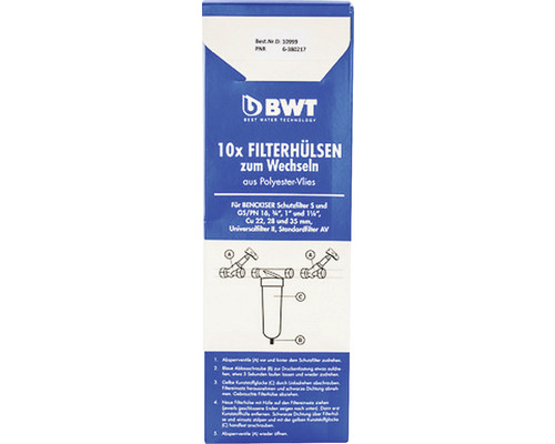 BWT vervangingsfilterbox met 10 vervangingsfiltervliezen 10999E