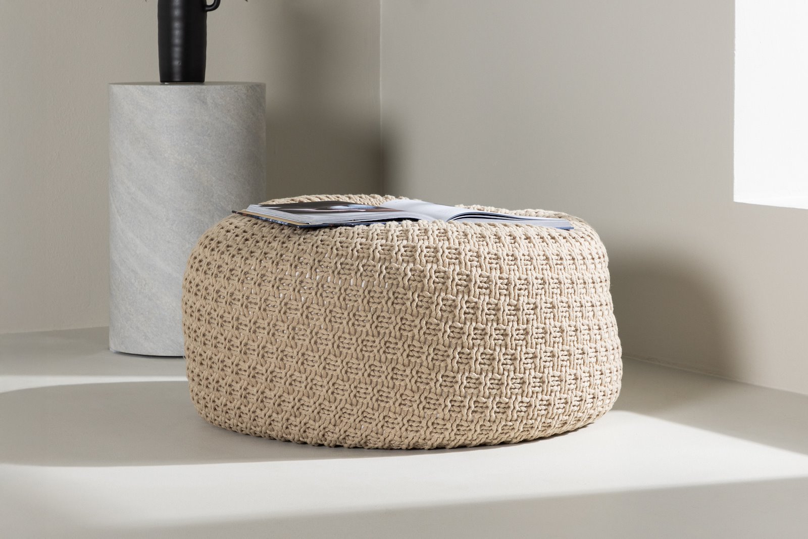 Sam puff Beige, ø45