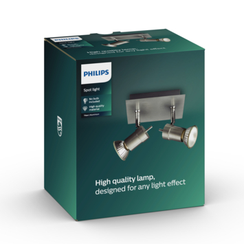 Philips OpbouwspotTitan Aluminium 2 x 50W