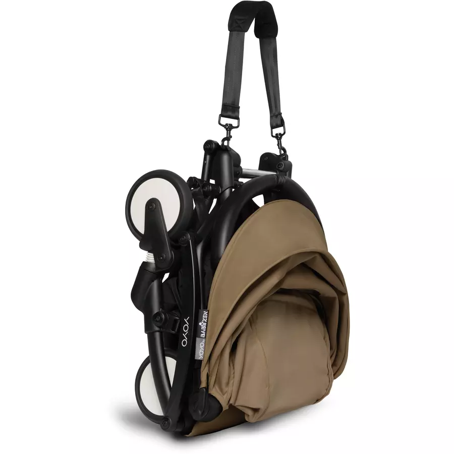 BABYZEN Kinderwagen YOYO2 6+ Black mit Textilset Toffee