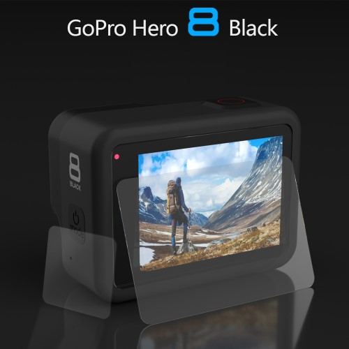 (2-tlg. Set) GoPro HERO 8 Black Panzer Glas Display (1x Kamera / 1x Display) - Transparent