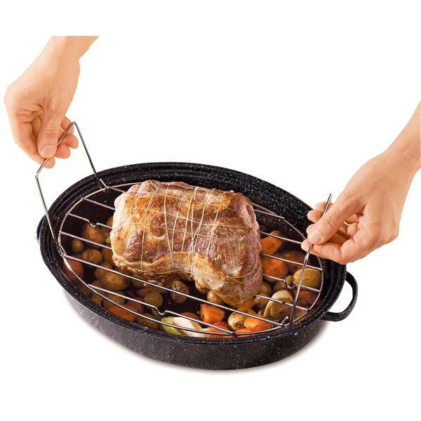 Lot Roaster 3 6 personnes avec grille Graniteware