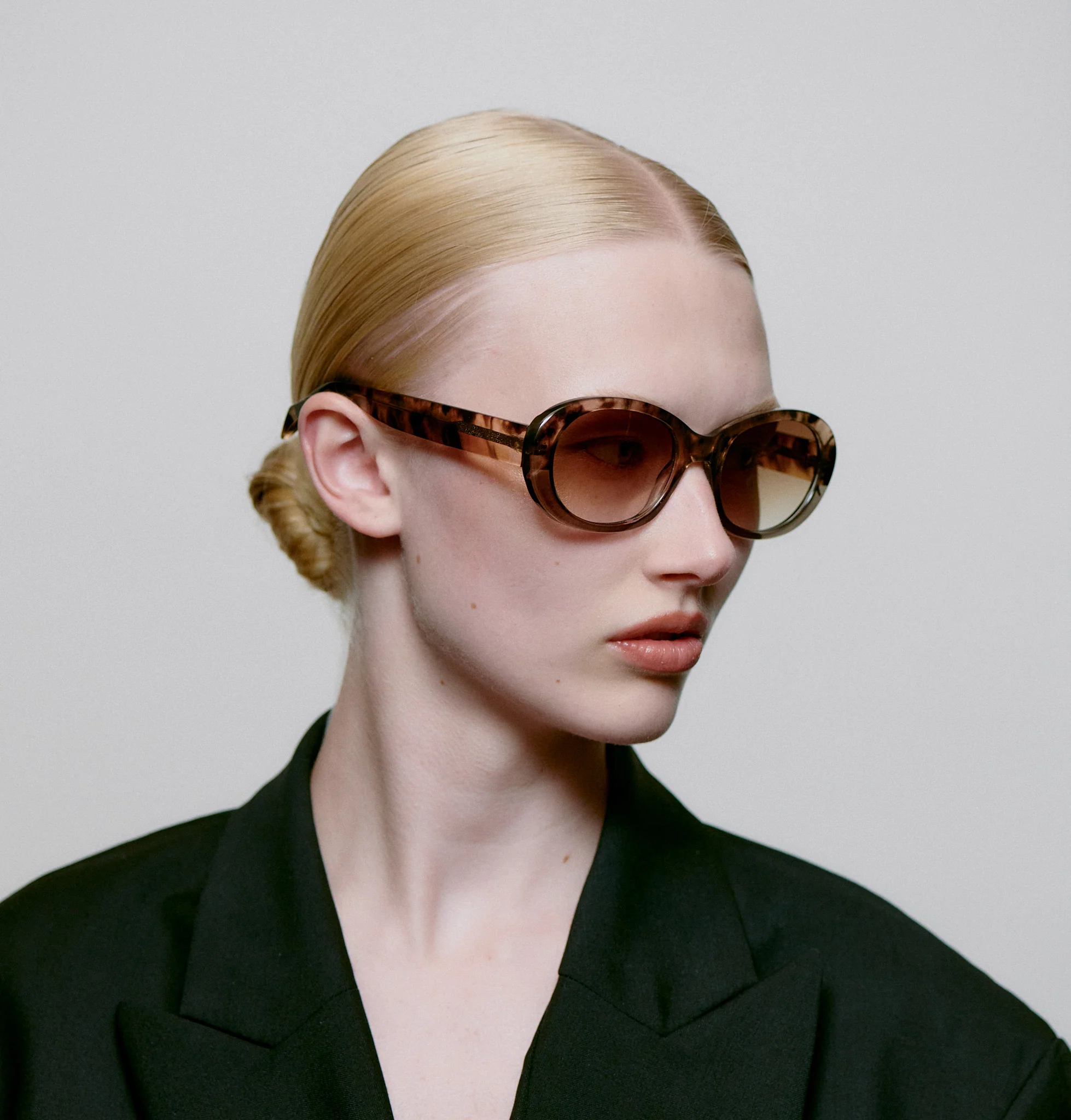 A. Kjærbede  Anma solbrille - Coquina/Grey transparent