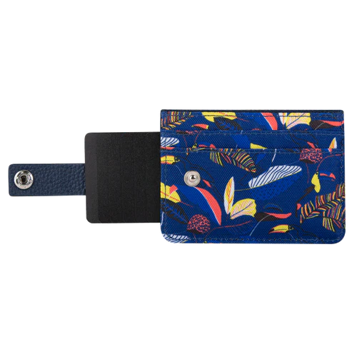 Porte-cartes Machu Picchu bleu marine