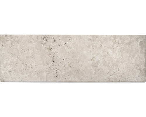 FLAIRSTONE Roma beige zwembadrand, recht, 1 lange zijde afgerond, 115 x 37 x 3 cm