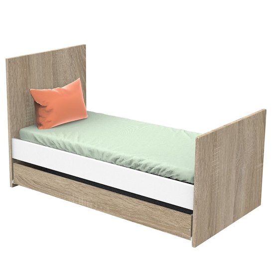 Nova new Little Big Bed 70x140   Blanc lin        de               Sauthon Baby's Sweet Home