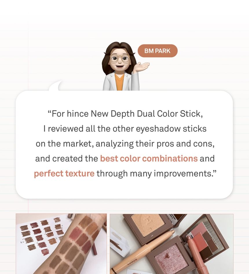 hince - Nieuwe diepte Dual Color Stick - 4 kleuren