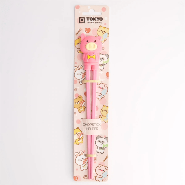 Tokyo Kinder Eetstokjes Varken Jongen Roze 22cm