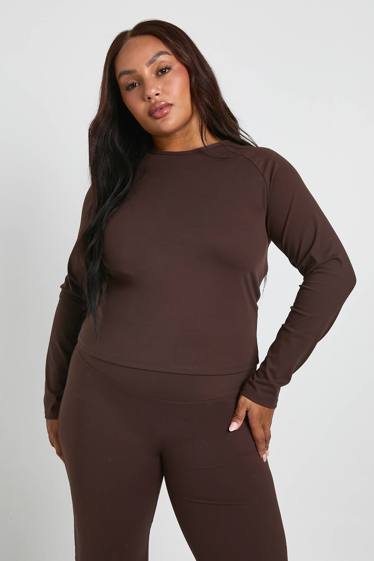 boohoo Haut à manches longues Plus Supersoft avec détails de couture